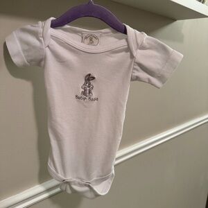 Vintage Baby Looney Tunes Baby Bugs White Cotton Onesie Small 0-12 lbs